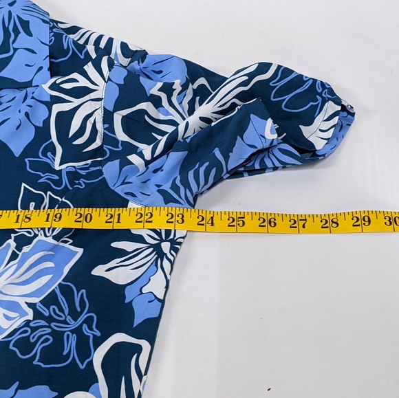 Vintage US Surf Club Hawaiian Button Down Shirt, Floral Shirt, Medium - Picture 7 of 10